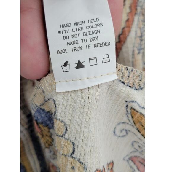 Anthropologie Melloday Tunic Womens Small Paisley Boho Cottagecore Retro Tunic - Picture 6 of 8